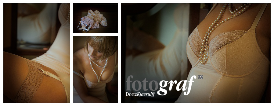 Boudoir photography - wearing slip dress with suspenders